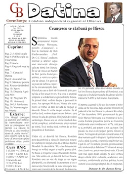 Publică anunț de mediu în ziarul Datina din județul Mehedinti